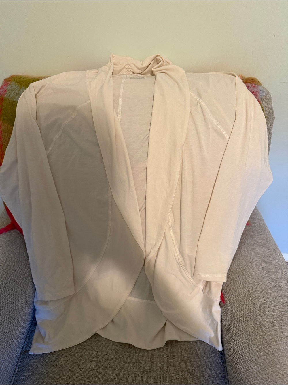 Eddie Bauer Light Cream Open-Front Drape Cardigan - NWOT
